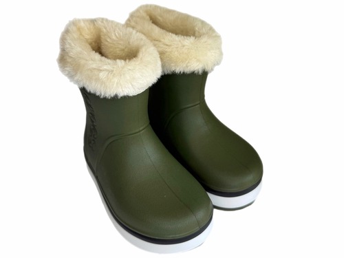 Чобітки пінка хакі з утеплювачем Crocs Фото 1