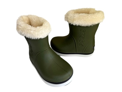 Чобітки пінка хакі з утеплювачем Crocs Фото 3