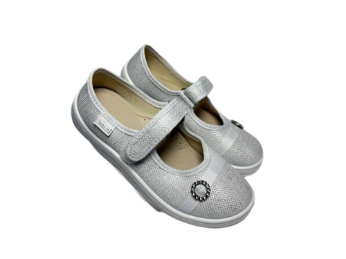 Капчики білі срібло Аліна  Waldі Фото 1