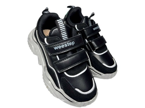 Кросівки чорні з сірою смужкою  Weestep Фото 1