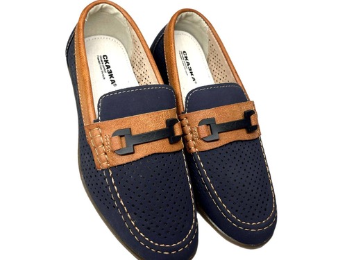 Туфлі темно сині перфорація Сказка Фото 1