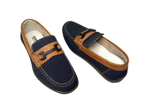 Туфлі темно сині перфорація Сказка Фото 3