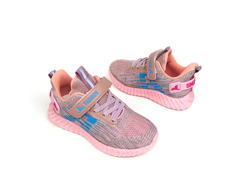 Кросівки Lilin shoes рожеві сітка Фото 2