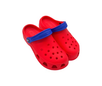 Крокси червоні із синьою шлейкою Jose Amorales