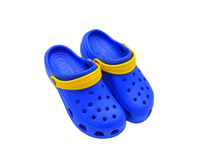 Крокси сині з жовтою шлейкою Jose Amorales