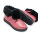 Ботинки Sandalik для девочек вишнёвого цвета.