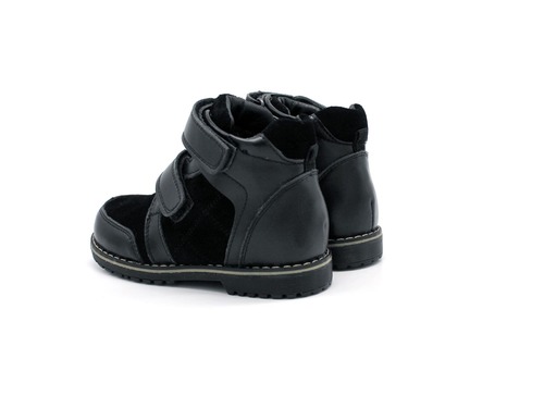 Ботинки Sandalik для мальчиков черные с липучками Фото 4