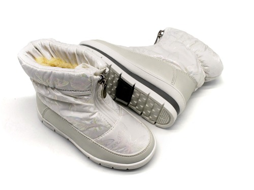 Термо ботинки Сказка для девочек белые с бабочкой Фото 3