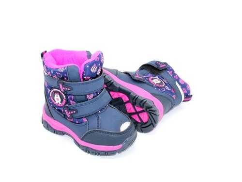 Термо ботинки Tom M для девочек сине-малиновые Фото 4