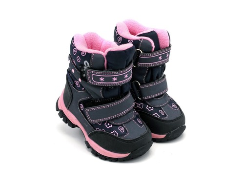 Термо ботинки Tom M для девочек серо-розовые Фото 1