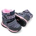 Термо ботинки Tom M для девочек серо-розовые