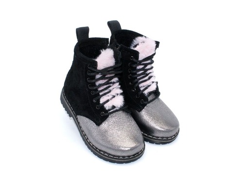 Ботинки Sandalik для девочек цвета никель Фото 1