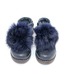 Ботинки Sandalik для девочек синие с мехом.