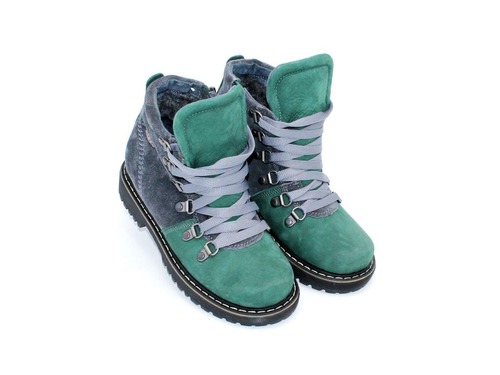 Ботинки Sandalik для мальчиков серо-зелёные Фото 1