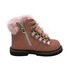 Ботинки Sandalik для девочек розового цвета с мехом