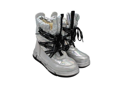 Ботинки Jong Golf для девочек серебряного цвета Фото 1