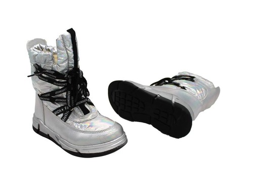 Ботинки Jong Golf для девочек серебряного цвета Фото 2
