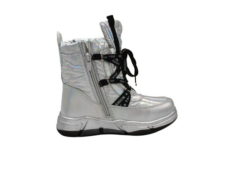 Ботинки Jong Golf для девочек серебряного цвета Фото 4