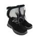 Ботинки Sandalik для девочек чёрного цвета с голографической вставкой.