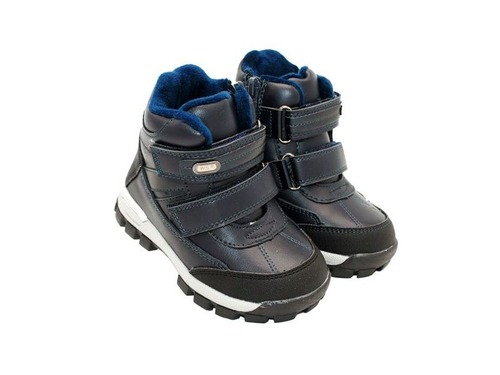 Ботинки Weestep для мальчиков тёмно-синие с антивандальным носком. Фото 1