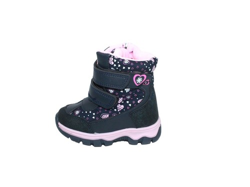 Термо ботинки C.Луч для девочек фиолетовые с  сердечками. Фото 3