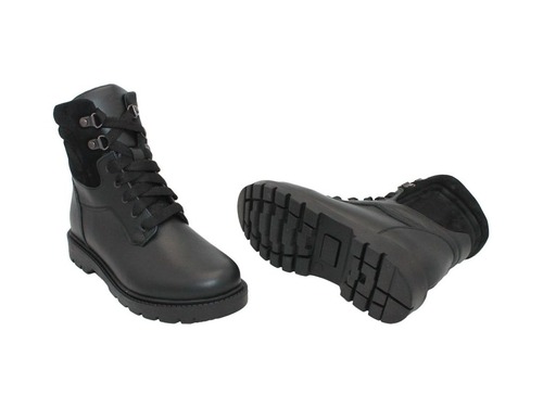 Ботинки Sandalik для мальчиков черного цвета на меху. Фото 2