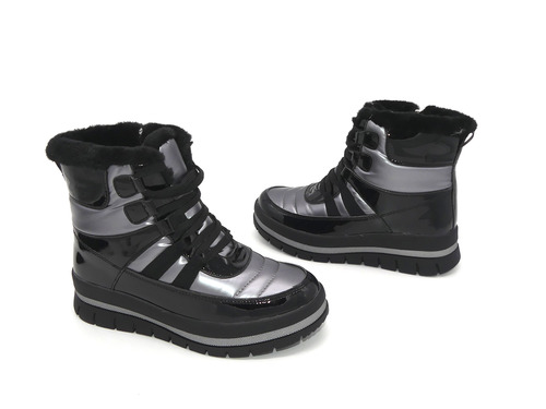Термо ботинки Weestep черно-серые Фото 4