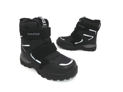 Термо ботинки Weestep черные на двух липучках Фото 5
