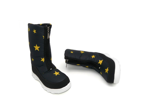 Дуті чобітки Lilin shoes чорні з зірочками Фото 3