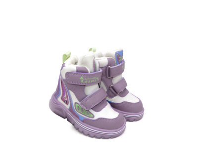 Термо черевики Bessky білі з фіолетовим