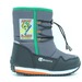 Термо ботинки Tom M для мальчиков серые с зелёной вставкой