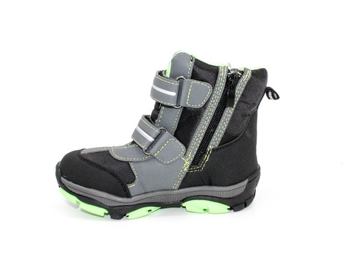 Термо ботинки Ytop для мальчиков черно-салатовые Фото 3